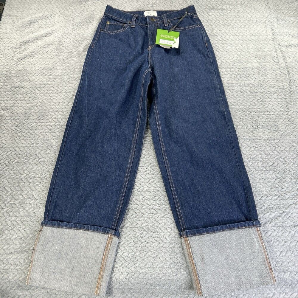 New Kate Spade x Target Jeans Womens Size 00High Rise Straight Leg Wide Cuff